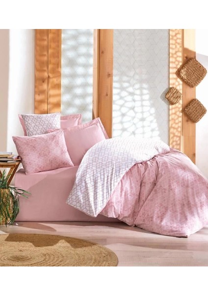 Cotton Box Çift Kişilik Nevresim Takımı Minimal Best Pembe fırsatları