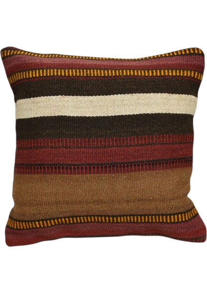 Yeni El Dokuma Dekoratif Kilim Kırlent Yastık Kılıfı 6531