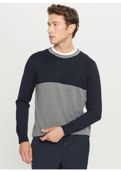 Bisiklet Yaka Standart Lacivert Erkek Kazak ACE049261225_LAC modelleri