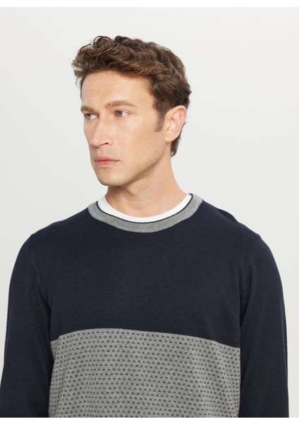 Bisiklet Yaka Standart Lacivert Erkek Kazak ACE049261225_LAC fırsatları