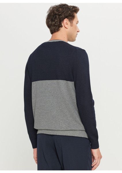 Bisiklet Yaka Standart Lacivert Erkek Kazak ACE049261225_LAC indirimleri