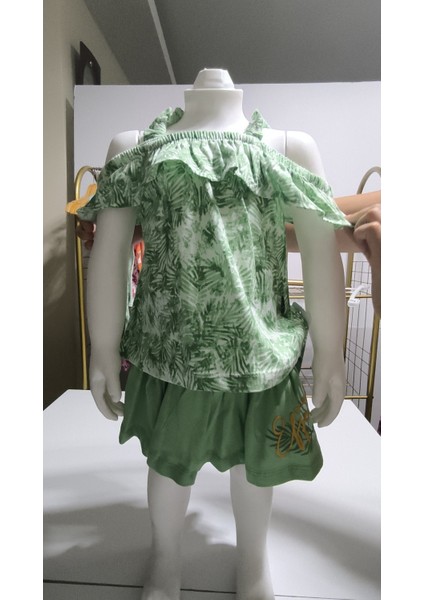 Kız Çocuk Etek-Tişört Takım, %100 Pamuk Nefes Alan, Lastikli Straplez, Tarz, Pileli indirimleri