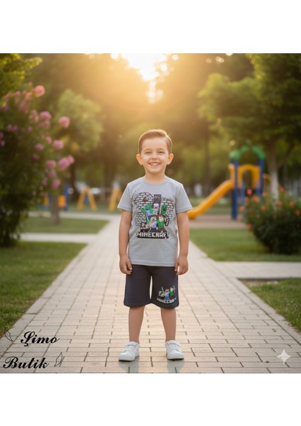 Erkek Çocuk Şortlu Takım, Minecraft