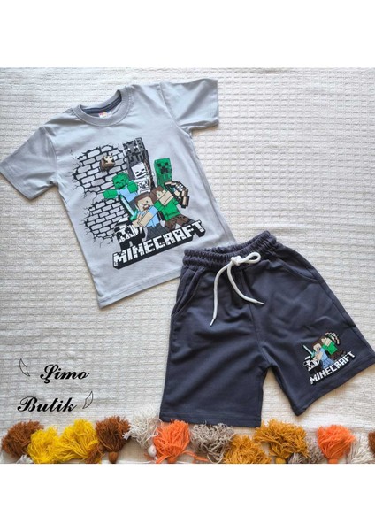 Erkek Çocuk Şortlu Takım, Minecraft