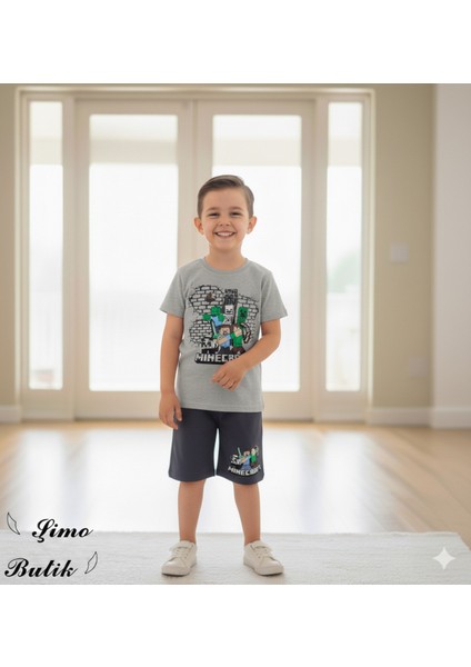 Erkek Çocuk Şortlu Takım, Minecraft
