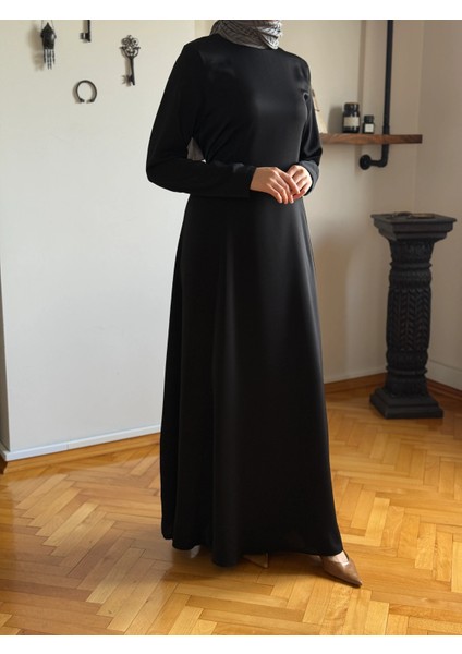 Pelerinli Bel Bağlamalı Elbise 1002