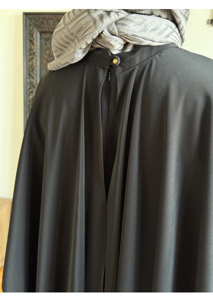 Pelerinli Bel Bağlamalı Elbise 1002