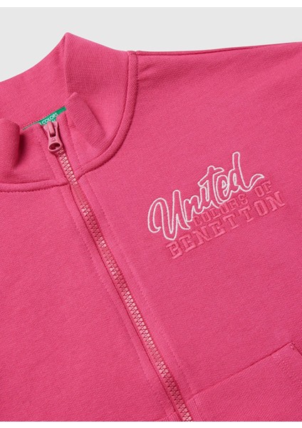 Nakışlı Kız Çocuk Pembe Sweatshırt 3J68C505D fiyatları