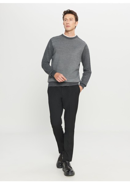 Bisiklet Yaka Standart Antrasit Melanj Erkek Kazak ACE049261478_AGJ fiyatları