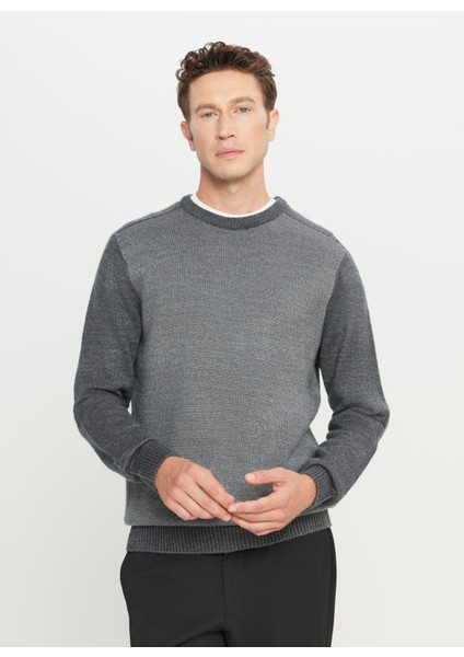 Bisiklet Yaka Standart Antrasit Melanj Erkek Kazak ACE049261478_AGJ modelleri