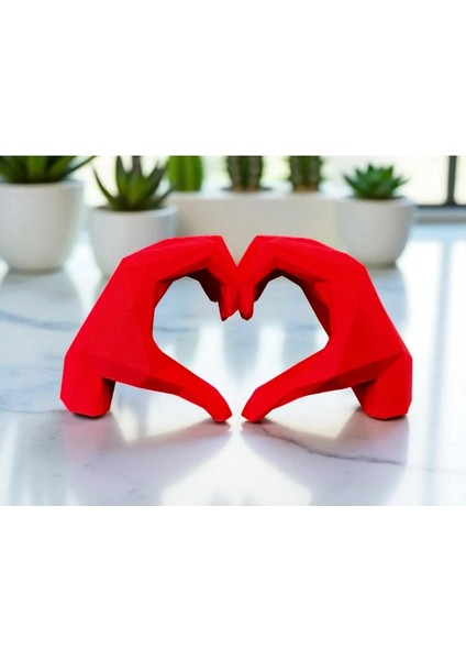 Eller Kalp Figürü – 3D Baskı Aşk Sembolü