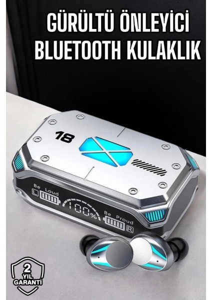 Kablosuz Powerbankli Oyuncu Kulaklığı Gürültü Önleyici