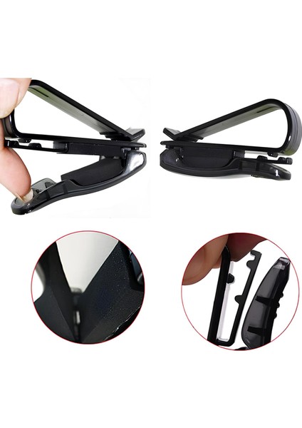 Oto Araç Içi Araba Gözlük Tutucu Mandal Klips Araba Güneş Gözlüğü Kartvizit Tutacağı Oto Organizer
