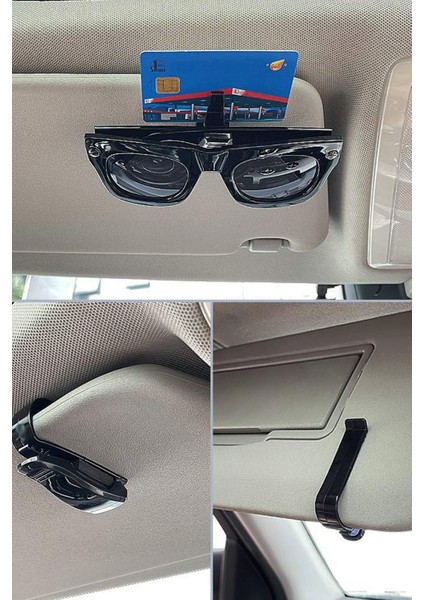 Oto Araç Içi Araba Gözlük Tutucu Mandal Klips Araba Güneş Gözlüğü Kartvizit Tutacağı Oto Organizer