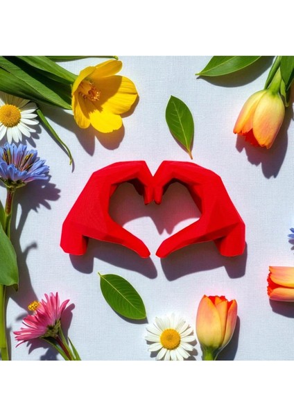 Eller Kalp Figürü – 3D Baskı Aşk Sembolü