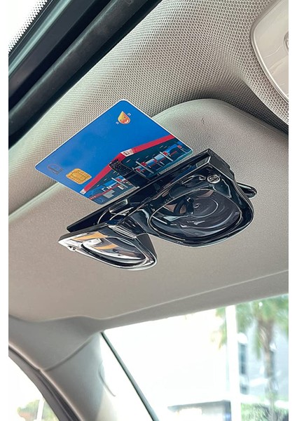 Oto Araç Içi Araba Gözlük Tutucu Mandal Klips Araba Güneş Gözlüğü Kartvizit Tutacağı Oto Organizer