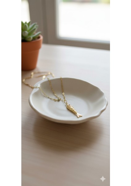 Yeni Trend Bolluk Bereket ve Şans Için Gold Balık Kolye modelleri