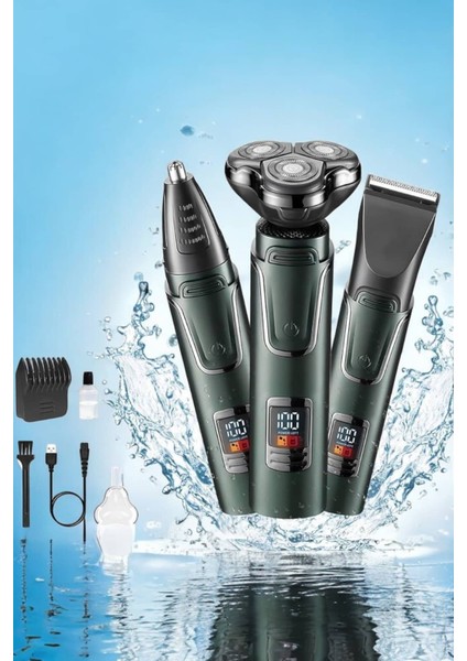 3 Başlıklı Profesyonel Saç ve Sakal Bakım Seti Vücut Burun ve Kulak Tüy Alma - M067B499-N570 indirimleri