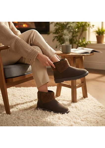 616 Günlük Kadın Bot Süet Içi Kürklü Yüksek Kalın Taban Kışlık Bot fırsatları