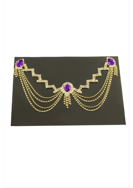 Zikzak Şerit Taşlı Alınlık