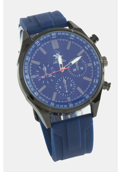 Lacivert Renkli Silikon Kayışlı Erkek Kol Saati