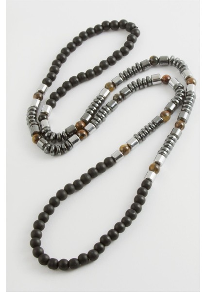 Hematit Onix Doğaltaş Kolye