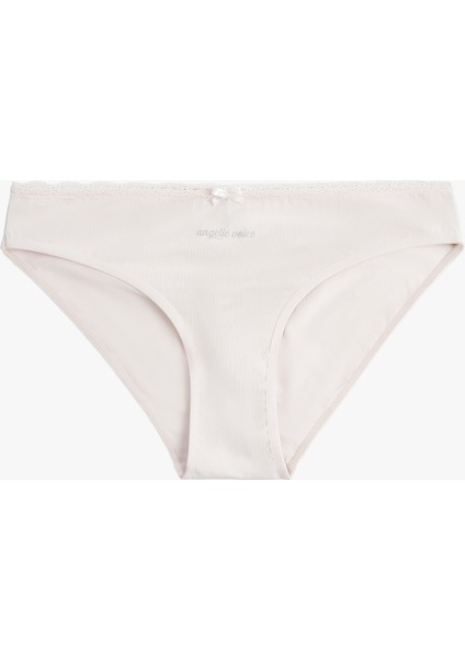 Pamuklu Rahat Kalıp Kurdele Detaylı Baskılı 3'lü Brief Külot Seti modelleri