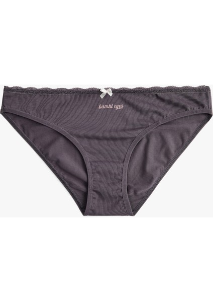 Pamuklu Rahat Kalıp Kurdele Detaylı Baskılı 3'lü Brief Külot Seti indirimleri