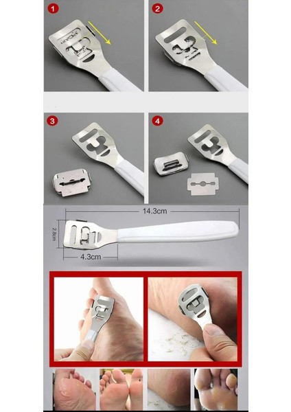 Solingen Ocean Raspa Aleti - Jiletli Ayak Topuk Törpüsü Nasır Temizleyici Solingen Profesyonel indirimleri