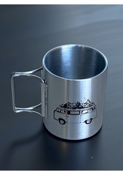 Cidarlı Paslanmaz Çelik Kupa Bardak Katlanır Saplı Asılabilen Düz Kulpsuz Kamp Piknik Bardağı 180ML fırsatları