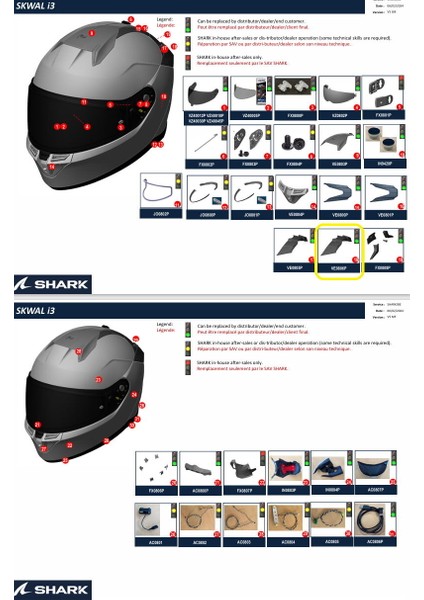 Shark Skwal I3/d-Skwal 3/rıdıll 2/arka Spoıler Beyaz VE0806 fiyatları