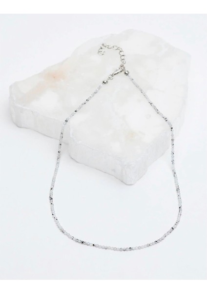 Ay Taşı Faset Kesim 2 mm Dizi Kolye