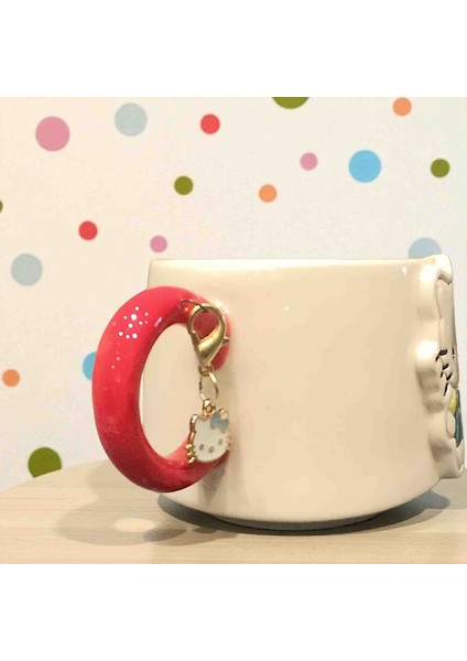 "SINIRLI Sayıda"3D Kabartmalı Charm Hediyeli El Yapımı Seramik Hello Kitty Kupa Mug modelleri