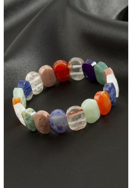 Oval Kesim Akik Doğaltaşlı Bileklik