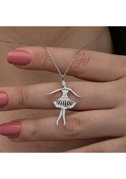 Gümüş Balerin Kadın Kolye fiyatları