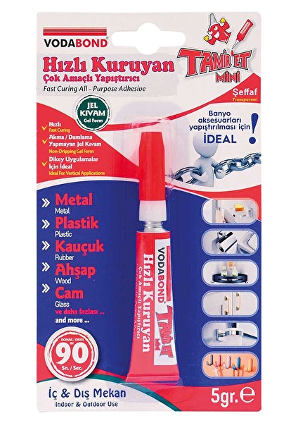 2 Adet Vodabond Hızlı Kuruyan Jel Yapıştırıcı 5g