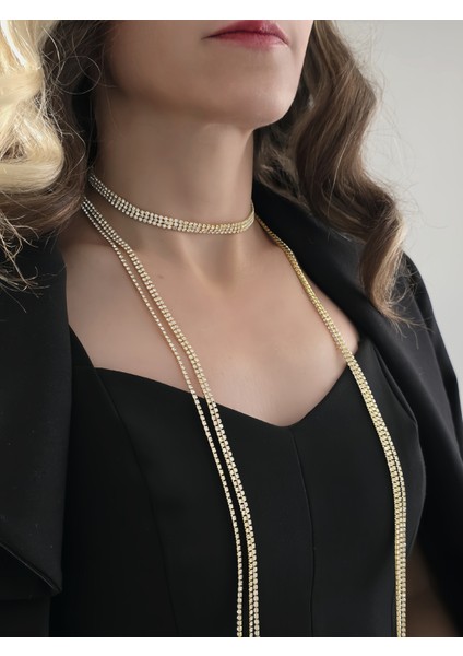 Altın Kaplama Üç Sıralı Su Yolu Şal Model Kolye fiyatları