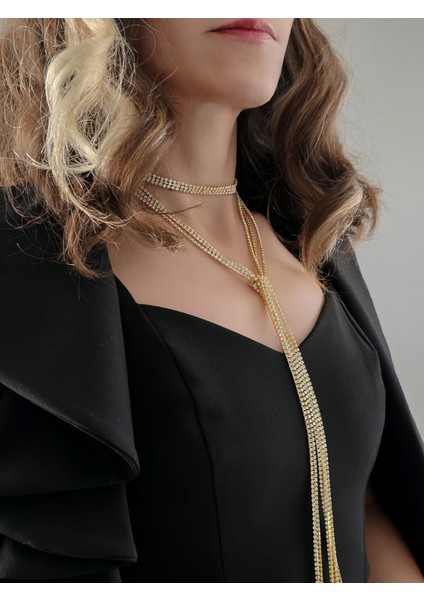 Altın Kaplama Üç Sıralı Su Yolu Şal Model Kolye fırsatları