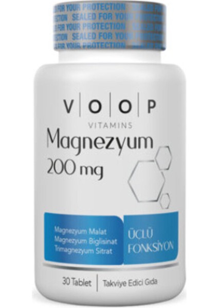 4 Adet Voop Magnezyum Içeren Tablet Takviye Edici Gıda 30 Kapsül fiyatları
