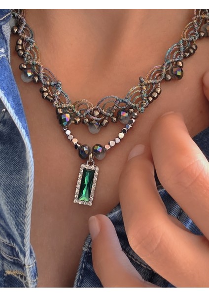 Makrome Bohem Ip Örme Renkli El Yapımı Bağlamalı Kolye modelleri