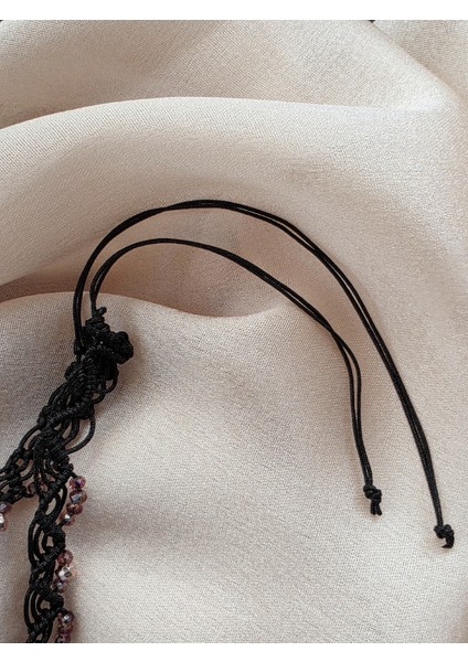 Makrome Bohem Ip Örme Yavru Ağzı El Yapımı Bağlamalı Kolye fırsatları