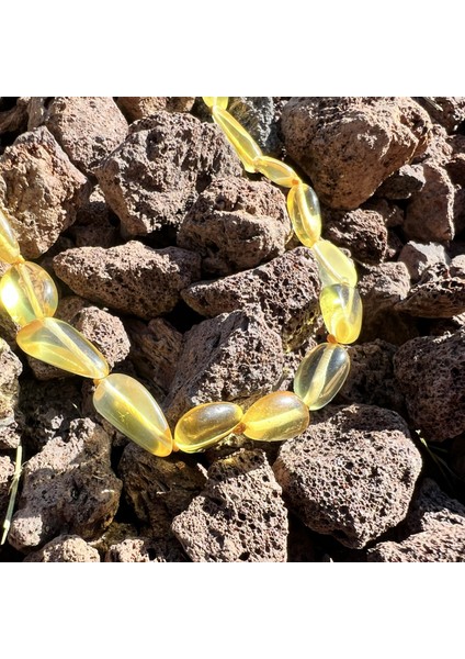 Kehribar Bebek Diş Kolyesi 33 cm TKY0411 modelleri