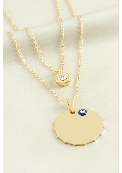 Köşeli Isim Yazılabilir Boş Plaka İkili Kolye