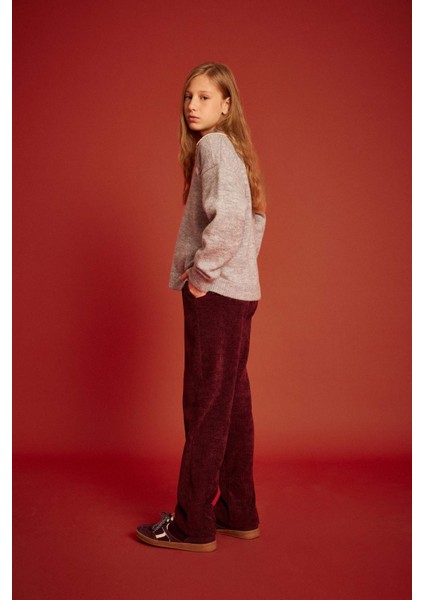 Kız Çocuk Wide Leg Kadife Eşofman Altı G3185A825WN fiyatları