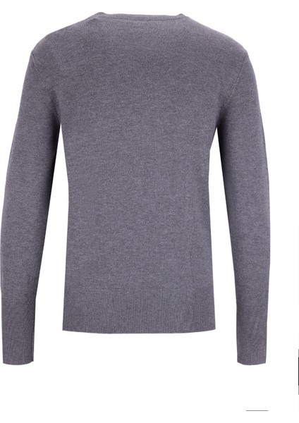 Bisiklet Yaka Basic Düz Gri Kazak Kadın M5WL-KZK1077 fiyatları