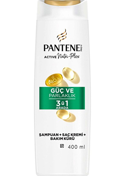 4 Adet Pantene Güçlü Parlaklık 3+1 400 ml Şampuan