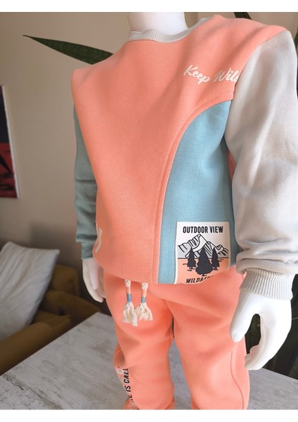 Erkek Kız Çocuk Alt Üst Takım Unisex Uzun Kollu Eşofman Rahat Spor Şık Modern Tasarım Ribanalı modelleri