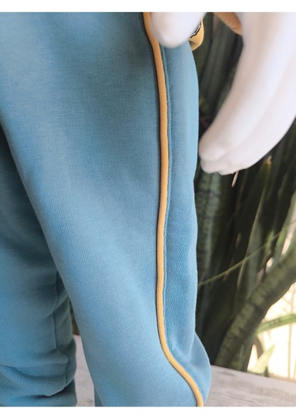 Erkek Kız Çocuk Alt Üst Takım Unisex Uzun Kollu Eşofman Rahat Spor Şık Modern Tasarım Ribanalı