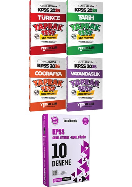 Kpss 2026 Türkçe Tarih Coğrafya Vatandaşlık Yaprak Test Çek Kopart - 2026 Kpss Ortaöğretim Çözümlü 10 Deneme