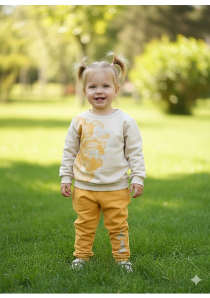 Kız Çocuk Alt Üst Takım Uzun Kollu Eşofman Rahat Şık Modern Tasarım